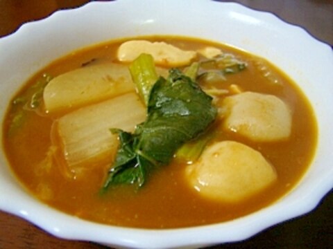 残り物鍋でカレースープ